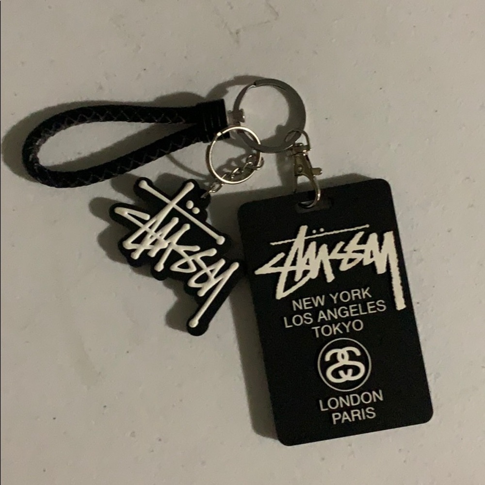 Stussy keychain/luggage tag bundle